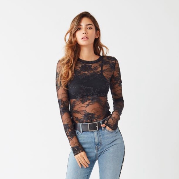 lace mesh top